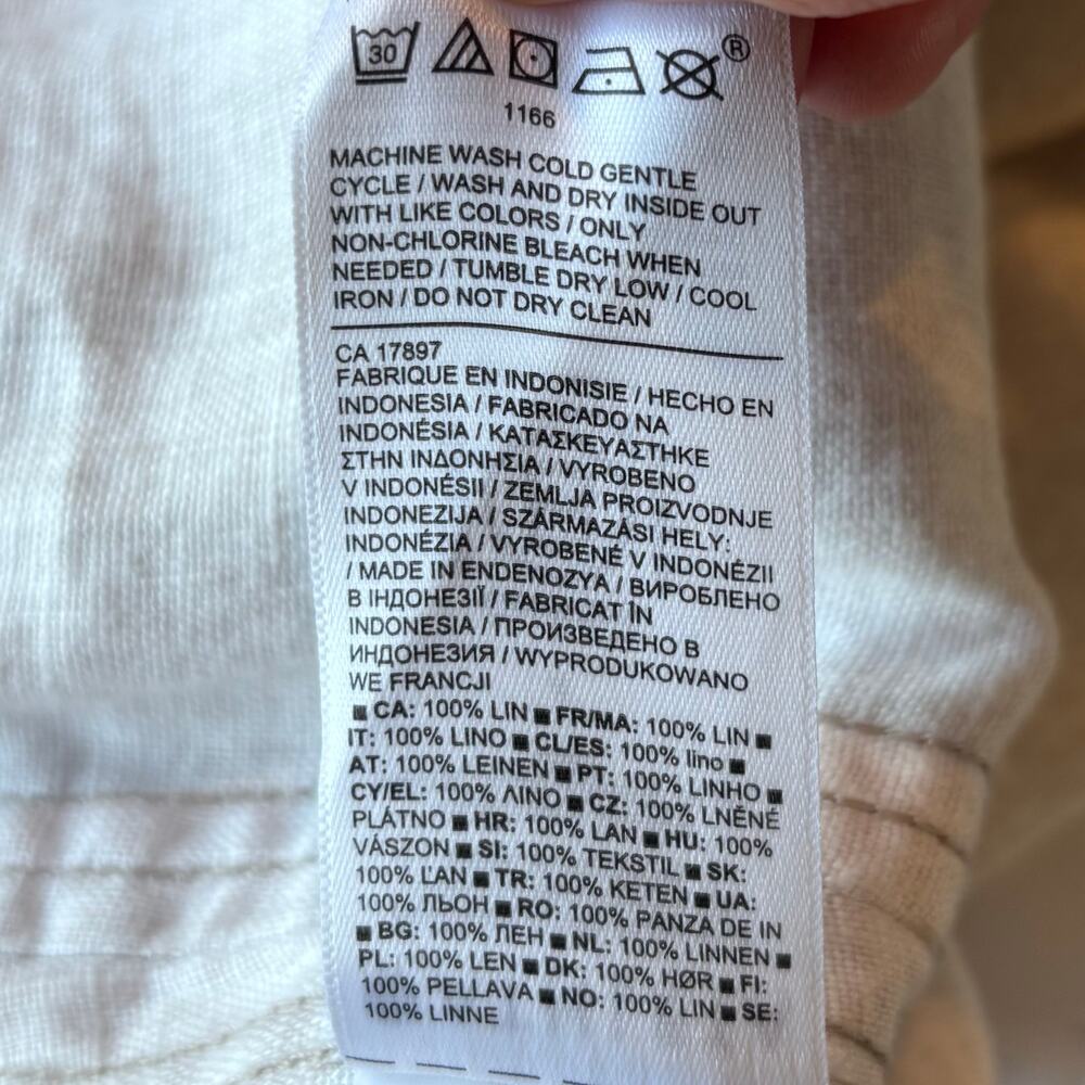 Athleta Cabo 100% Linen Jogger Cheetah Print Cream Athleisure Women Size 4 - Picture 11 of 12